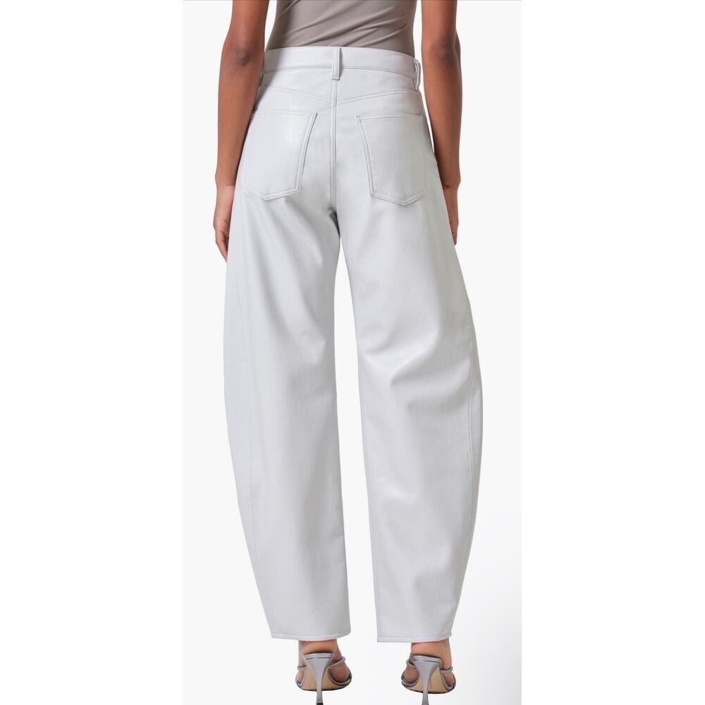 Agolde Luna Pieced Recycled-Leather Blend Jeans Size 25 Nwt Retail $350 — image 2 of 5